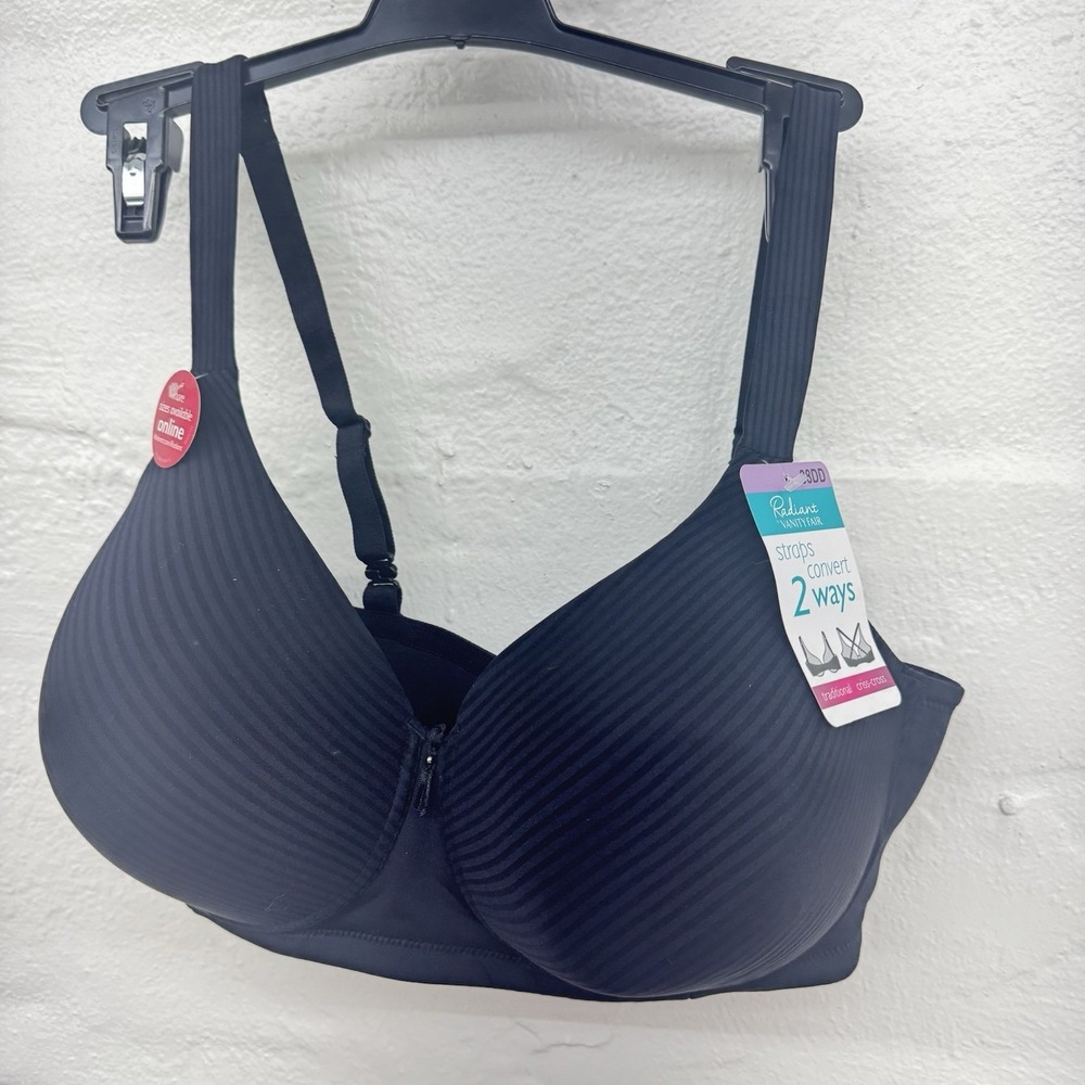 Vanity Fair Black Bra 2way Convert Straps  Lined‎